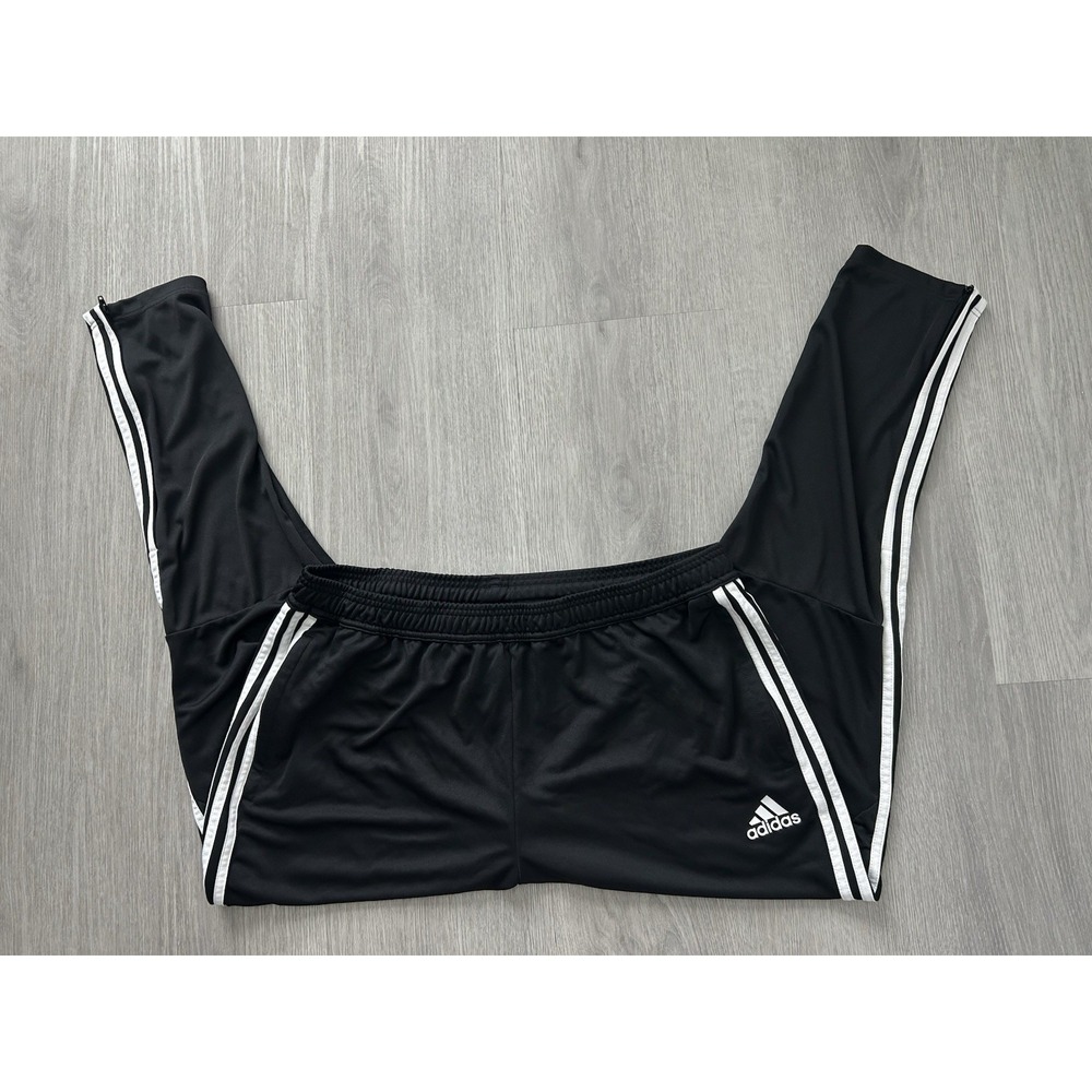 Adidas Tiro 19 Soccer Training Pants Men 2XL Black White Ankle Zip 30" D95958